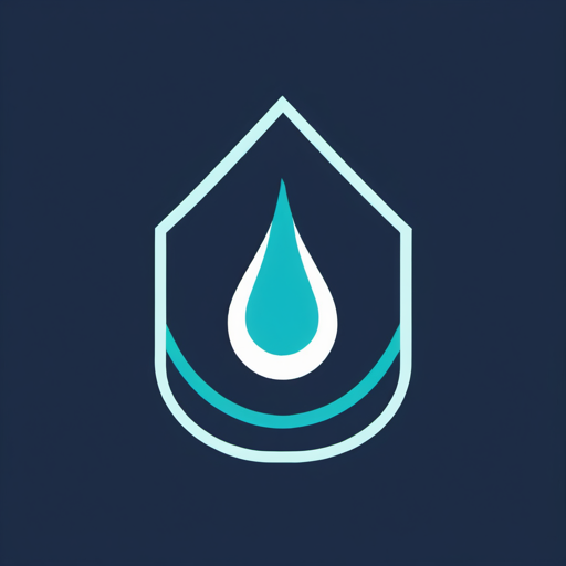 Water Leak Hub logo: a water droplet inside a home-shaped shield